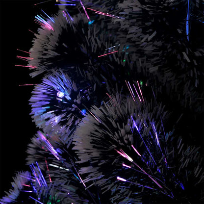 Pre-lit Christmas Tree Green and White 150 cm Fibre Optic
