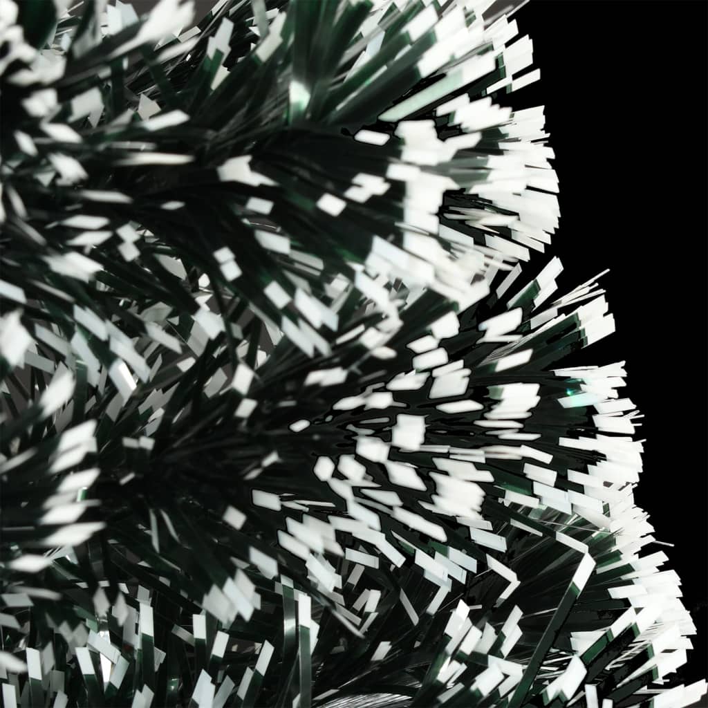 Pre-lit Christmas Tree Green and White 240 cm Fibre Optic