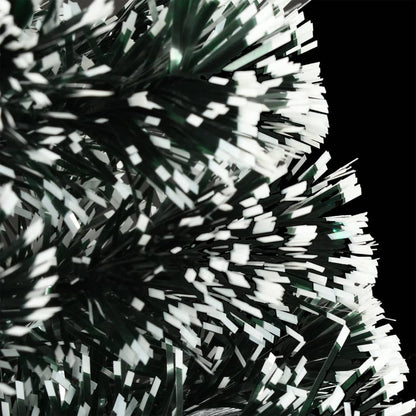 Pre-lit Christmas Tree Green and White 240 cm Fibre Optic