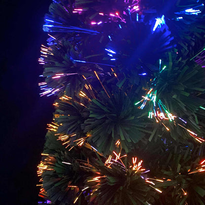 Artificial Slim Christmas Tree with Stand 210 cm Fibre Optic