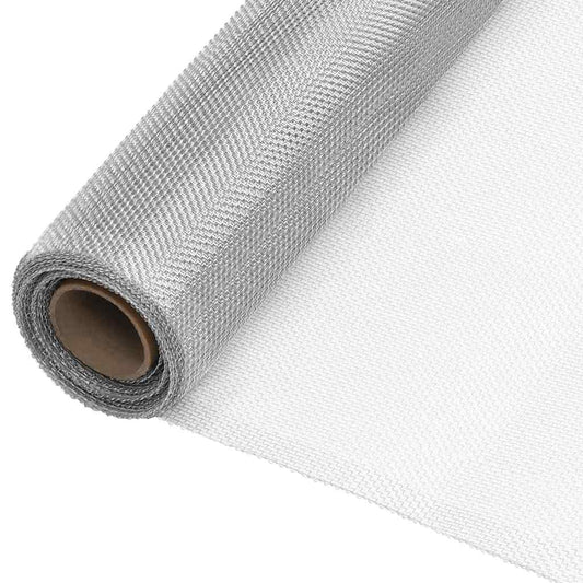 150850 vidaXL Mesh Screen Aluminium 80x2000 cm Silver