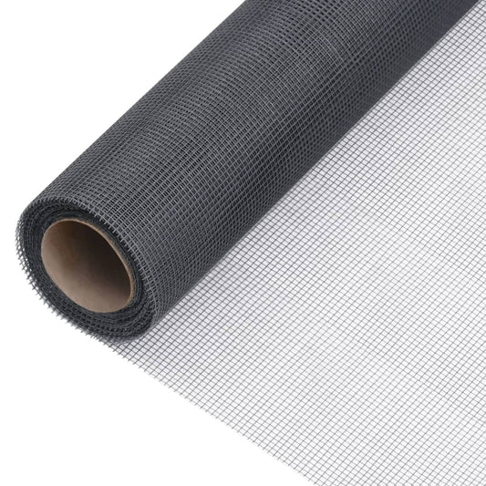 150872 vidaXL Mesh Screen Fiberglass 100x1000 cm Grey