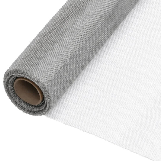150895 vidaXL Mesh Screen Stainless Steel 100x2000 cm Silver