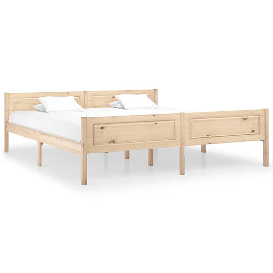 Bed Frame | Natural Wood | Solid pine wood, plywood | Super King