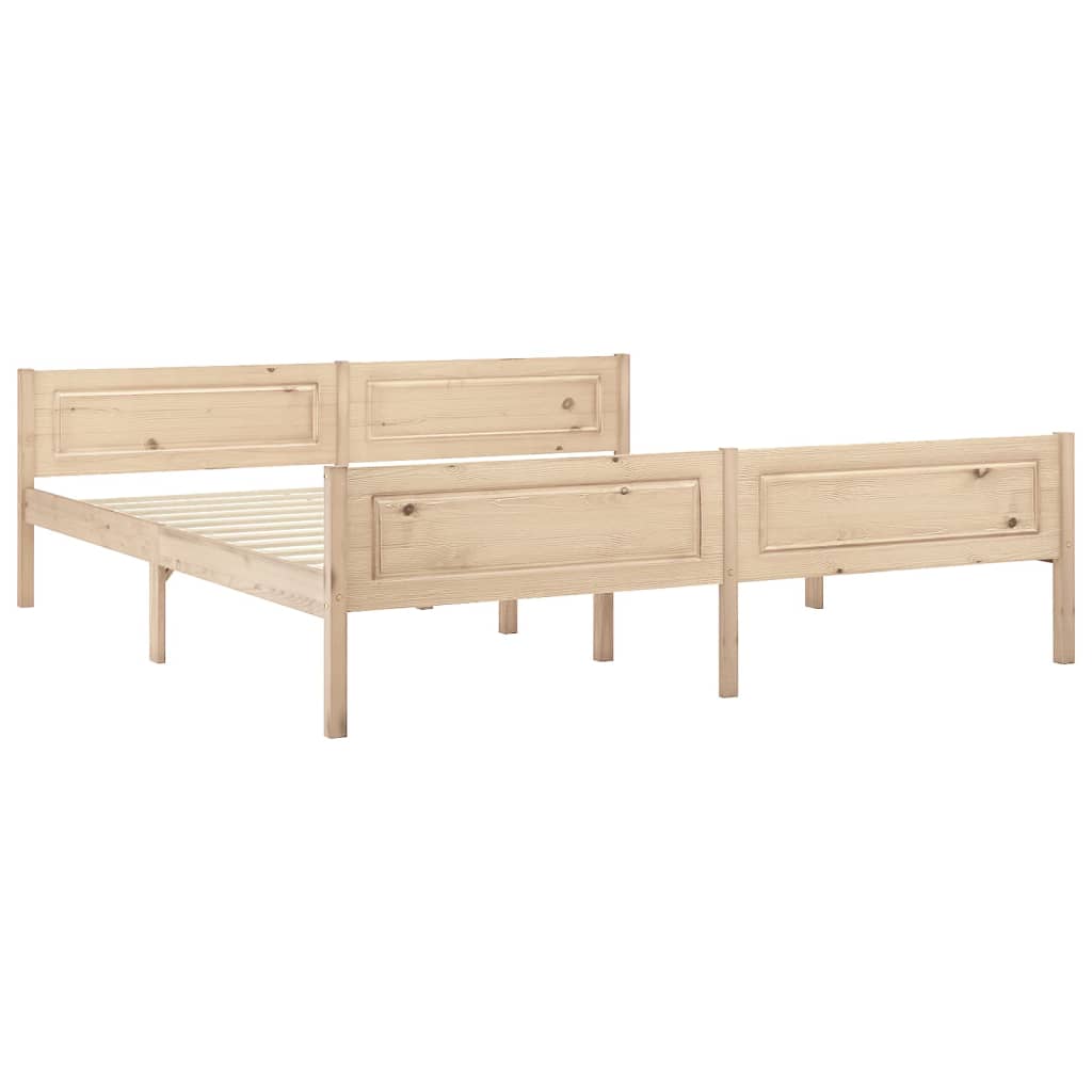 Bed Frame | Natural Wood | Solid pine wood, plywood | Super King