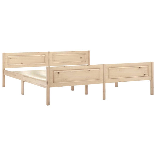 Bed Frame | Natural Wood | Solid pine wood, plywood | Super King