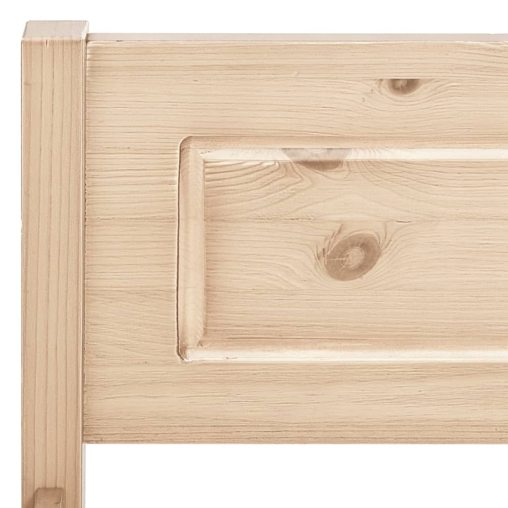 Bed Frame | Natural Pine | Solid pinewood, plywood slats | Double