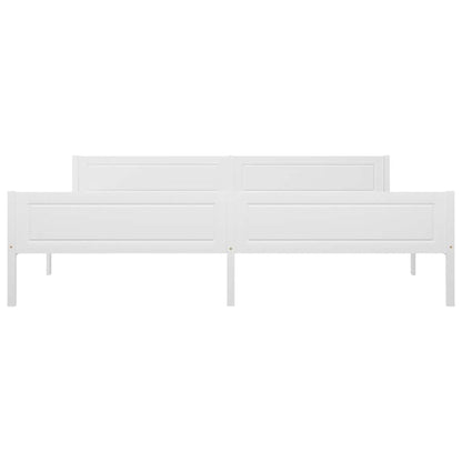 Bed Frame without Mattress Solid Pinewood White 200x200 cm