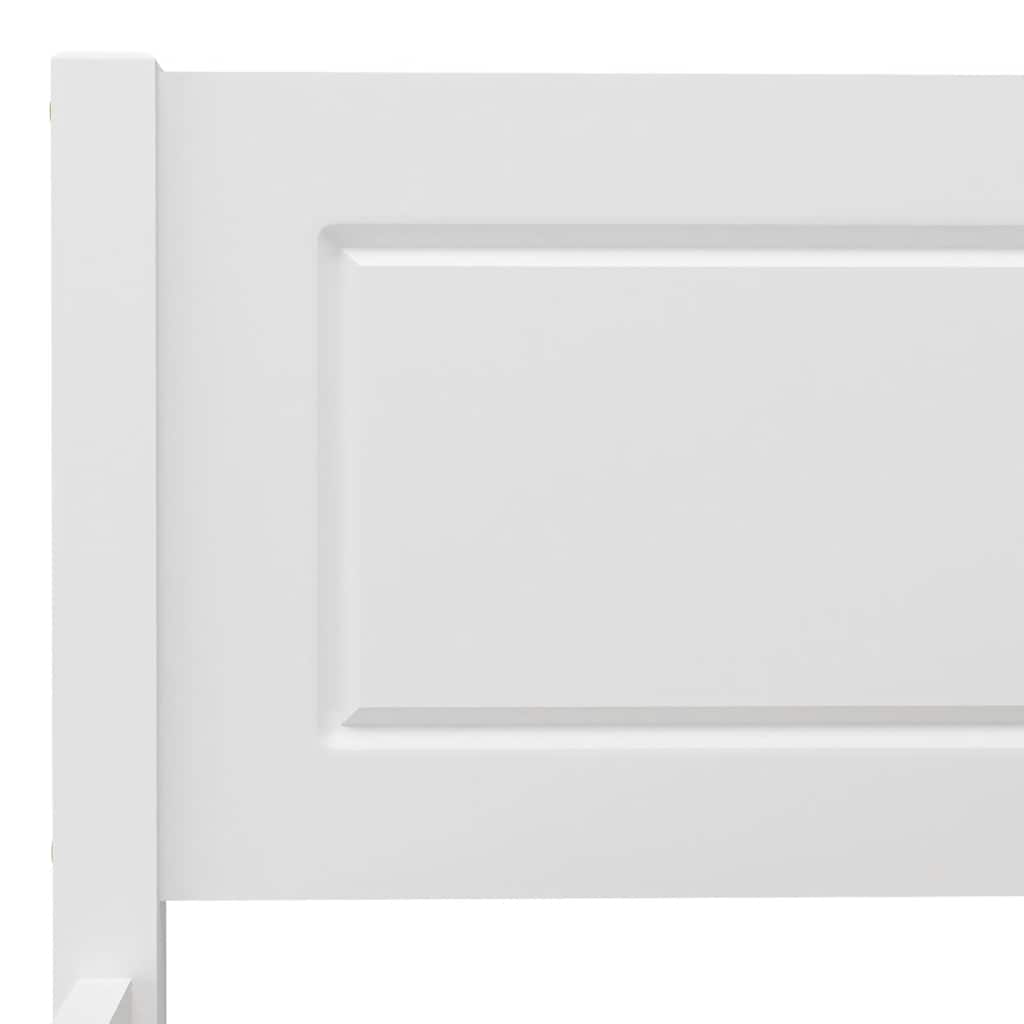 Bed Frame without Mattress Solid Pinewood White 200x200 cm