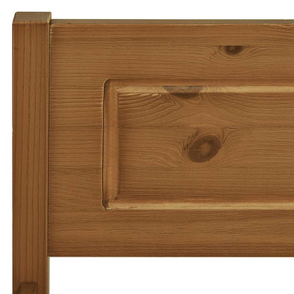 Bed Frame without Mattress Solid Pinewood Honey Brown 140x200 cm