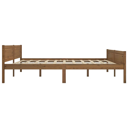 Bed Frame | Honey Brown | Solid Pine Wood, Plywood | Double | Bed Frame