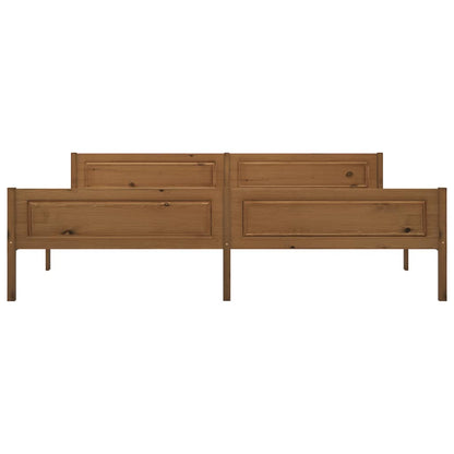 Bed Frame | Honey Brown | Solid Pine Wood, Plywood | Double | Bed Frame