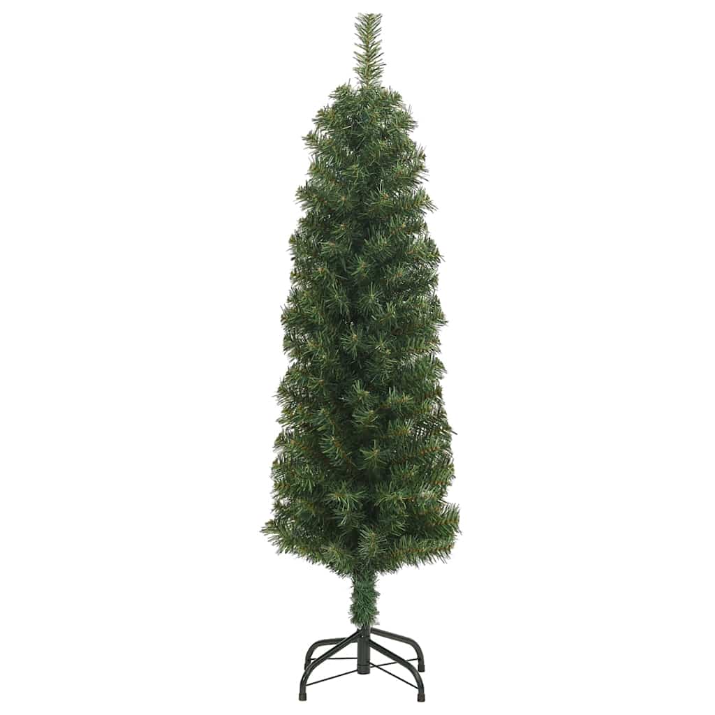 Slim Artificial Christmas Tree with Stand Green 120 cm PVC