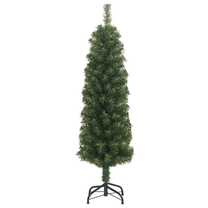 Slim Artificial Christmas Tree with Stand Green 120 cm PVC