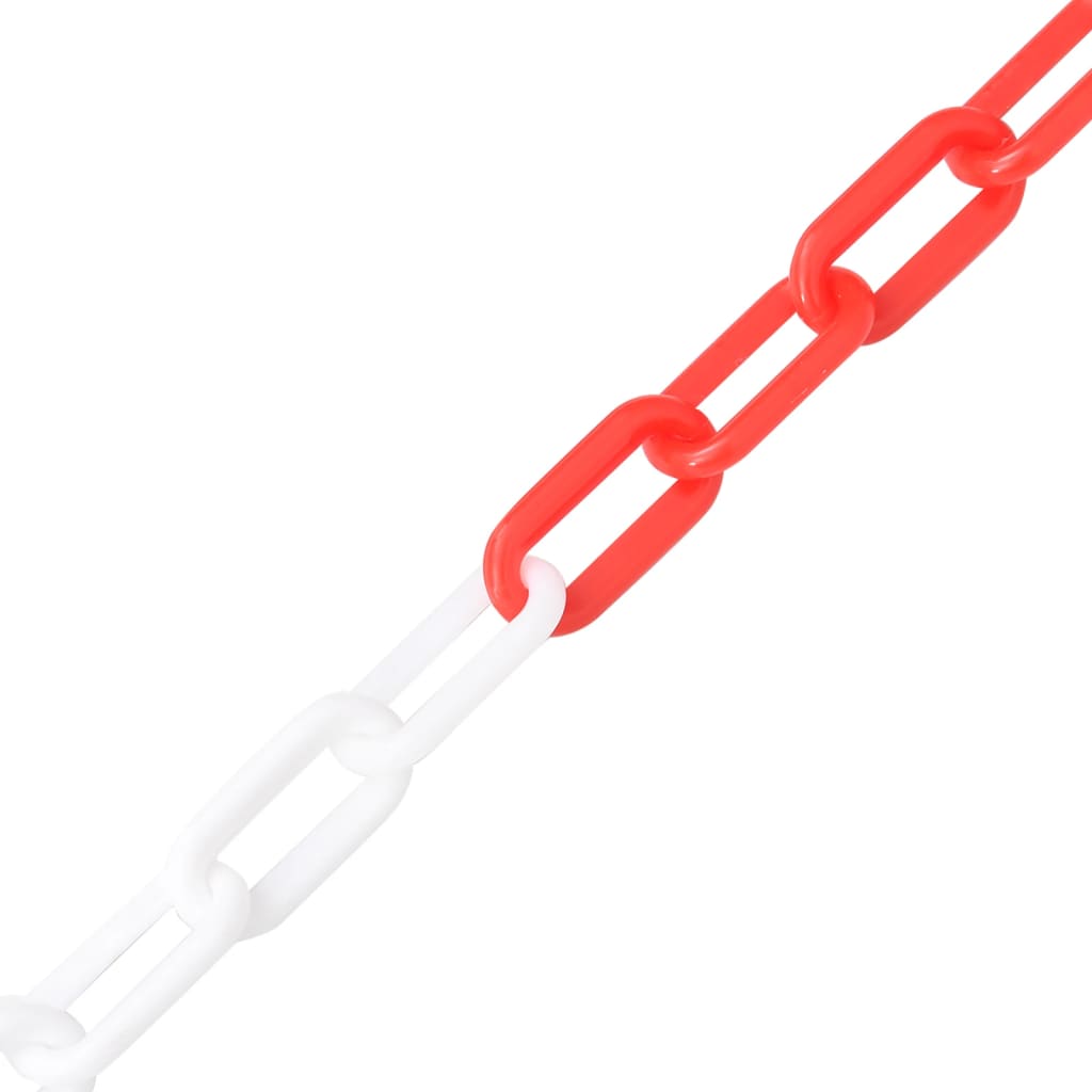 Warning Chain Red and White 100 m Ø8 mm Plastic