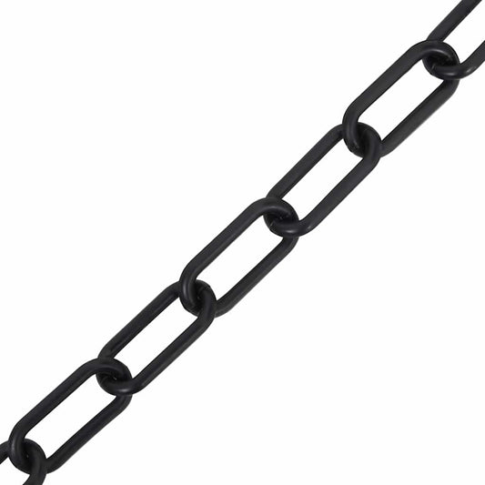 150934 vidaXL Warning Chain Black 100 m Ø8 mm Plastic