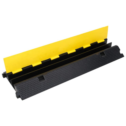 Cable Protector Ramps with 2 Channels 2 pcs 100 cm Rubber