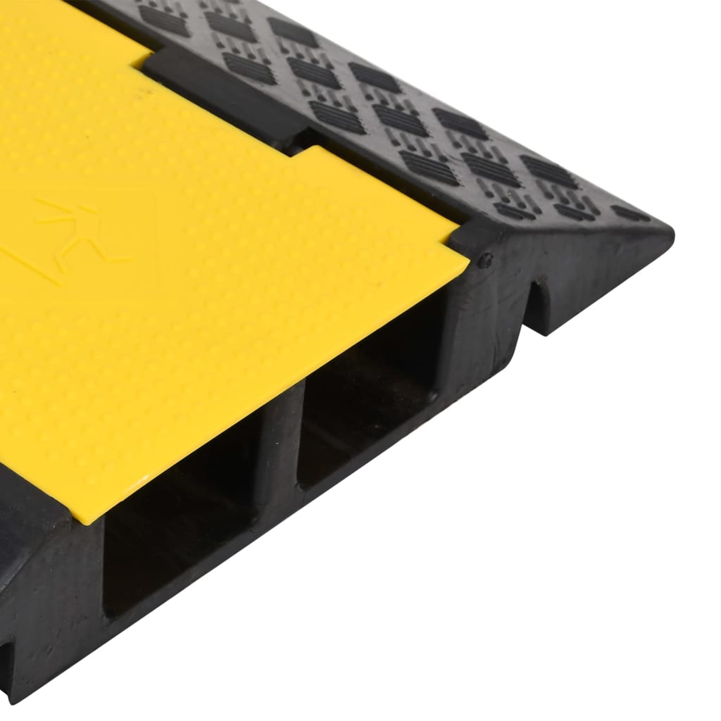 Cable Protector Ramps with 2 Channels 2 pcs 100 cm Rubber
