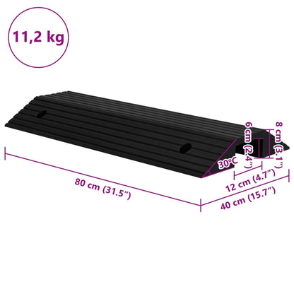Bridge Threshold Ramps 2 pcs 80x40x8 cm Rubber