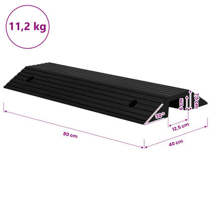 Bridge Threshold Ramps 2 pcs 80x40x8 cm Rubber