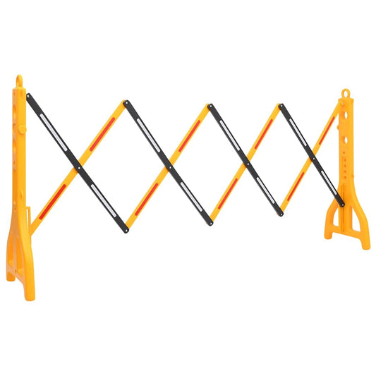 150988 vidaXL Folding Traffic Barrier Yellow and Black 250x38x96 cm