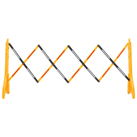 150988 vidaXL Folding Traffic Barrier Yellow and Black 250x38x96 cm