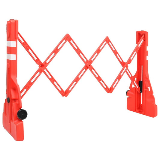 150989 vidaXL Folding Traffic Barrier Red 210x50x105 cm
