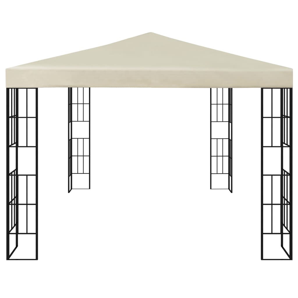 3070321 vidaXL Gazebo with LED String Lights 3x4 m Cream (47982+315536)