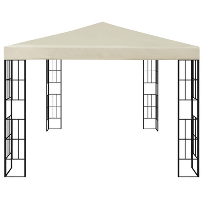 3070321 vidaXL Gazebo with LED String Lights 3x4 m Cream (47982+315536)