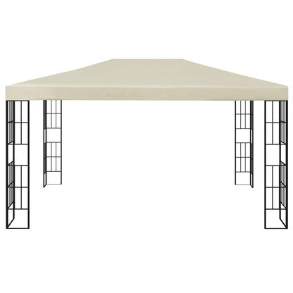 3070321 vidaXL Gazebo with LED String Lights 3x4 m Cream (47982+315536)