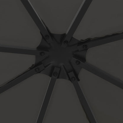 3070322 vidaXL Gazebo with LED String Lights 3x3 m Anthracite (47984+315536)