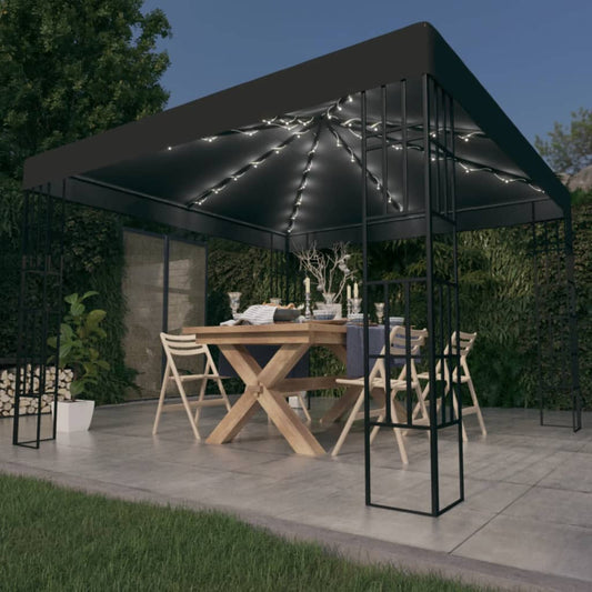 Gazebo | Anthracite and black | Steel frame, Polyester canopy | 3x3 m