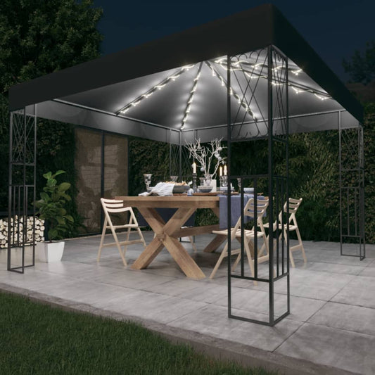Gazebo | Anthracite | Steel | 3x3 m | Gazebo | Square | Contemporary