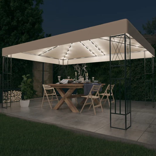 Gazebo | Cream | Steel, 100% Polyester | Large | UV-resistant materials
