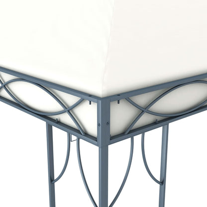 Gazebo with LED String Lights 300x300 cm Cream