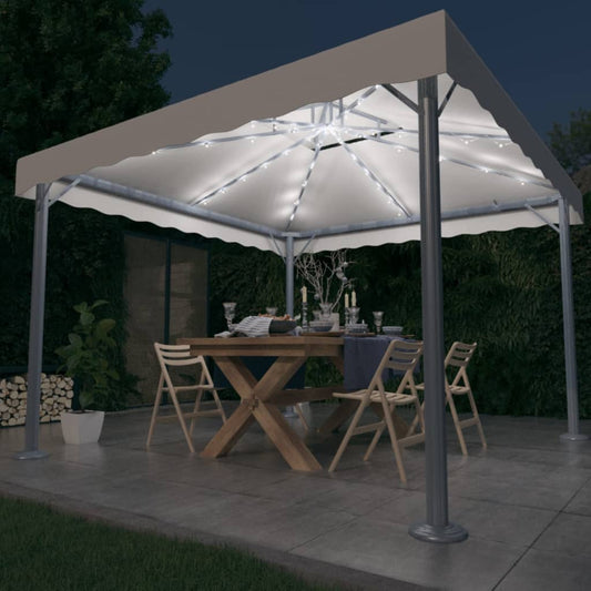 Gazebo | Cream | Aluminium | 300x300 cm | Seats Many | Gazebo | Square