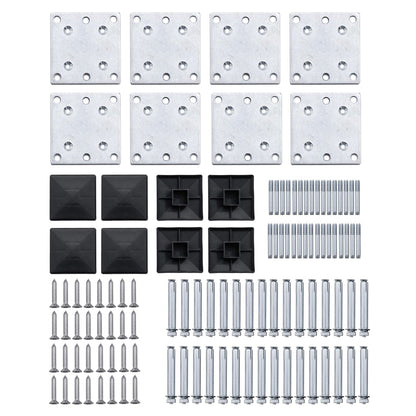 Fence Panel Set WPC 1218x186 cm Black