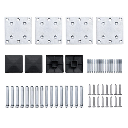 Fence Panel Set WPC 526x105 cm Black
