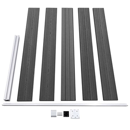Fence Panel Set WPC 699x105 cm Black
