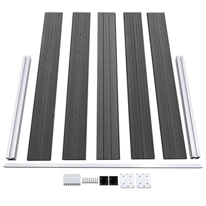 Fence Panel Set WPC 872x105 cm Black