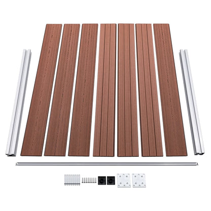 Fence Panel Set WPC 526x146 cm Brown