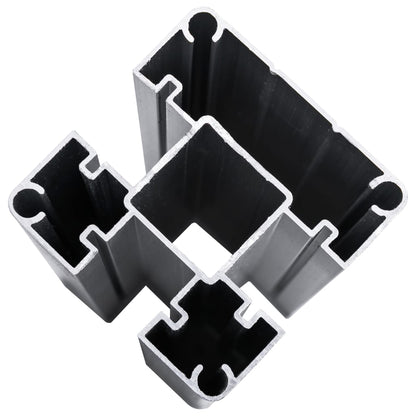 Fence Panel Set WPC 699x146 cm Grey