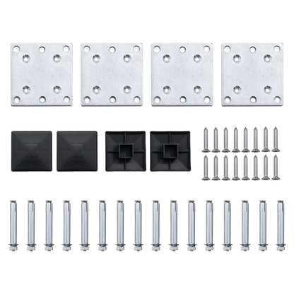 Fence Panel Set WPC 526x146 cm Black