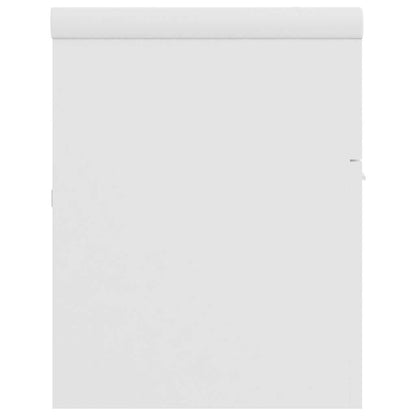 Sink Cabinet with Built-in Basin White Engineered Wood