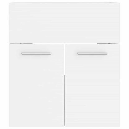 Bathroom Furniture Set White Engineered Wood