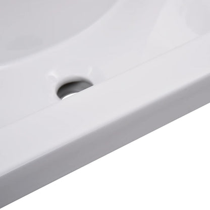 Bathroom Furniture Set White Engineered Wood