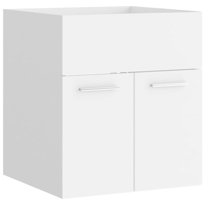 Bathroom Furniture Set White Engineered Wood