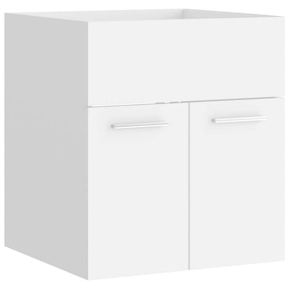 Bathroom Furniture Set White Engineered Wood