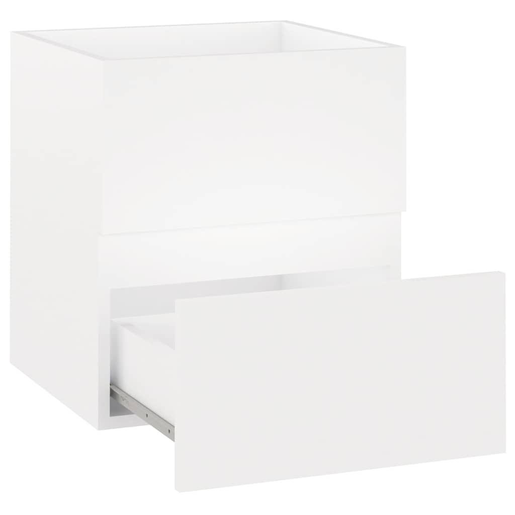 Sink Cabinet With Basin | White | Engineered wood and ceramic | Small
