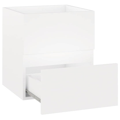 Sink Cabinet With Basin | White | Engineered wood and ceramic | Small